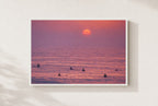 Pink Dawn Line-Up, framed, white