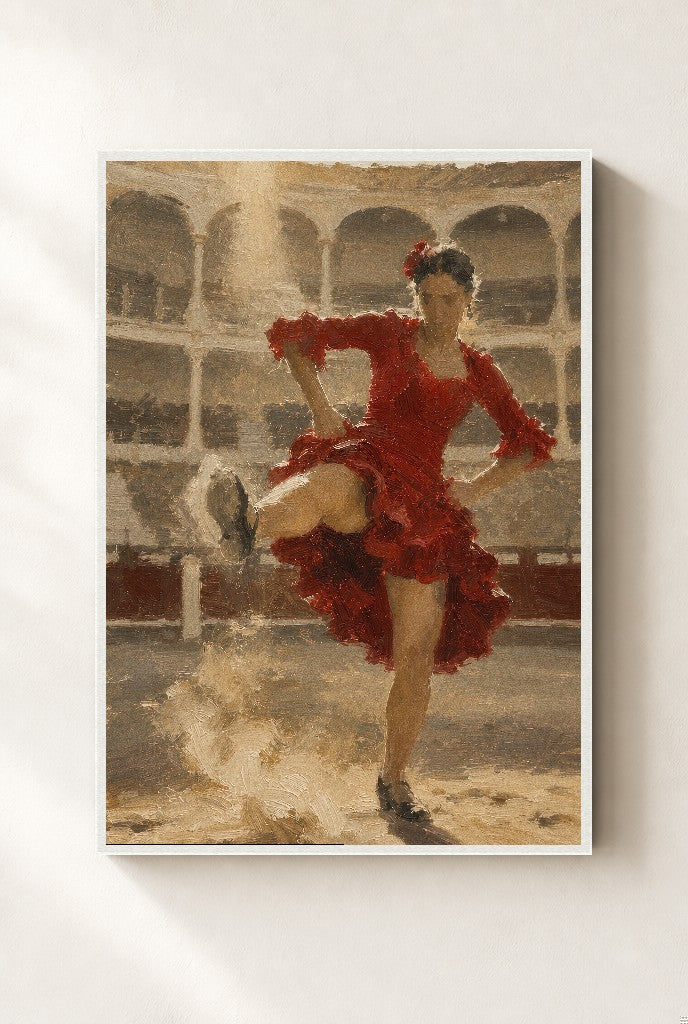 Mid-Stomp, framed close-up, white