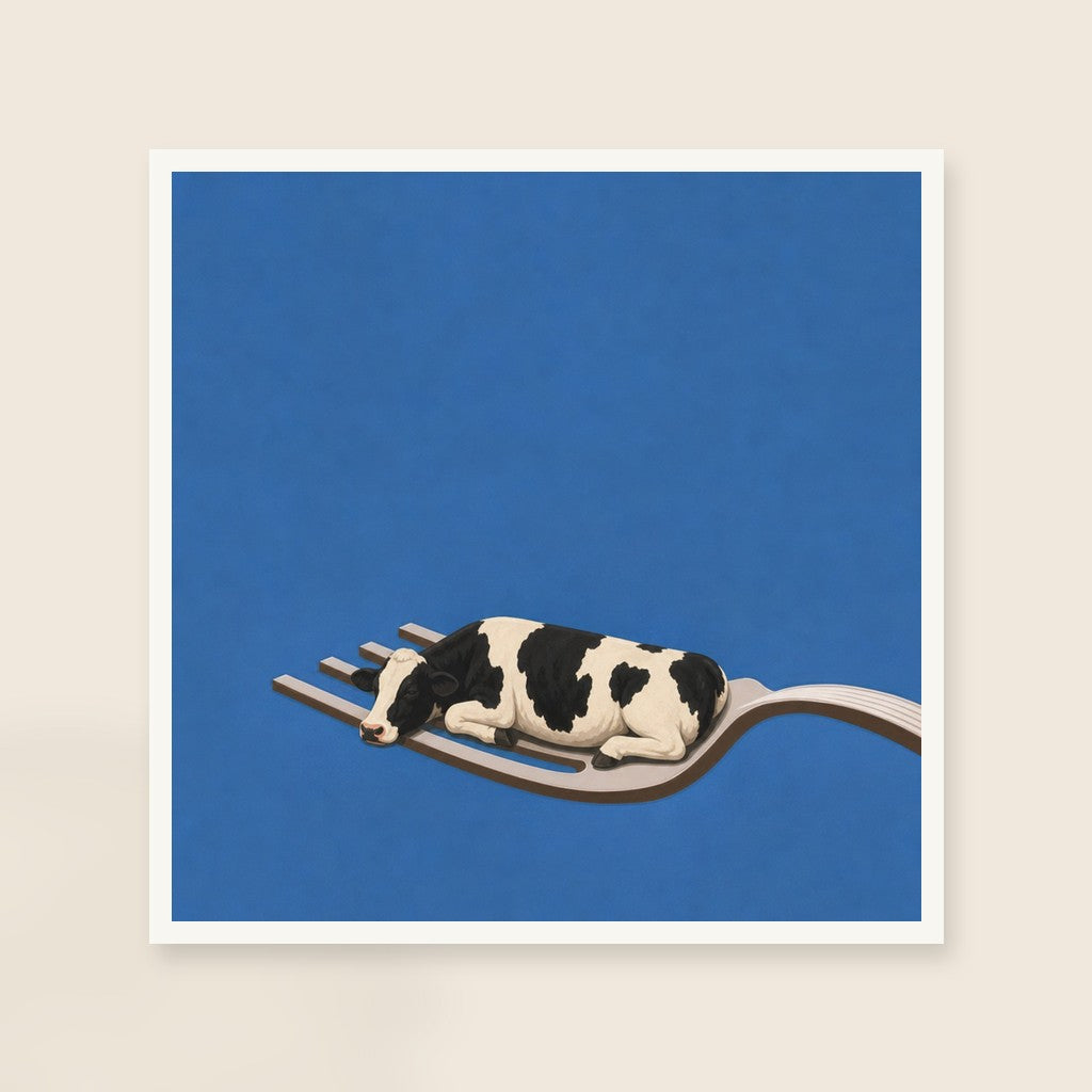 House Special print, mounted in a white wood frame on a cream wall.