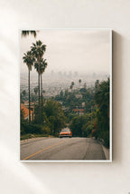 Drop Into the City, framed, white