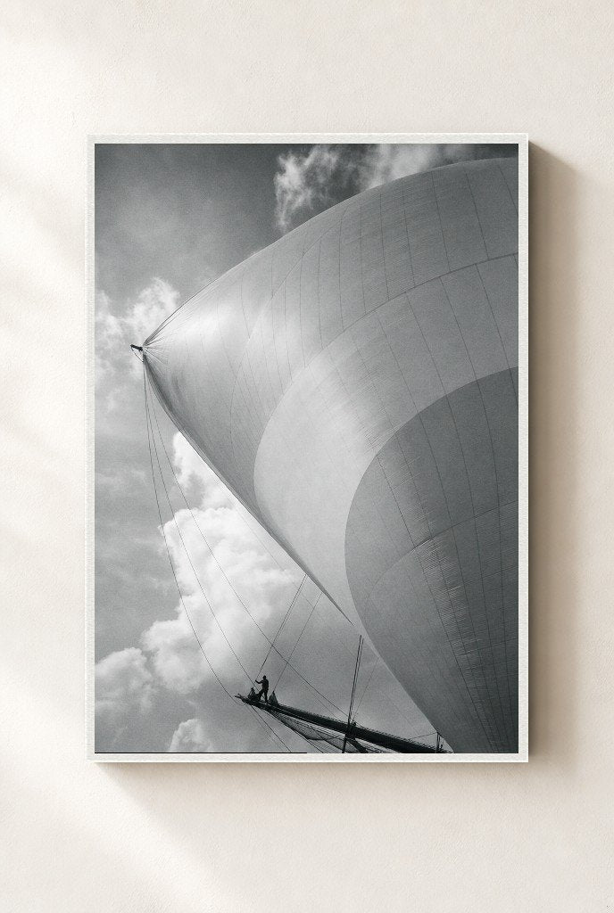 Full Sail, framed, white