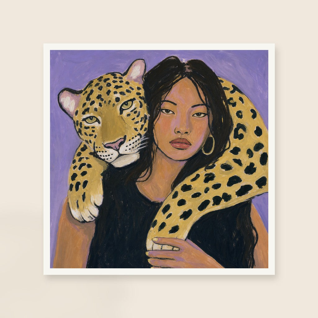 Panther, Personal, framed close-up, white