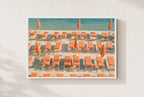 Front Row, Cabana, framed, white