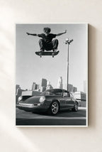 Hang Time, framed, white