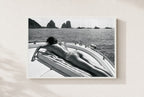 Anchored Off Capri, framed, white