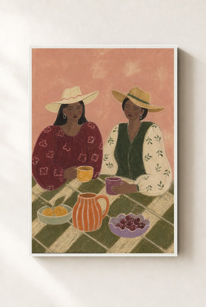 Breakfast, Such As It Was, framed close-up, white