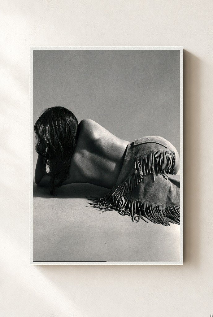 Fringe and Shadow, framed, white
