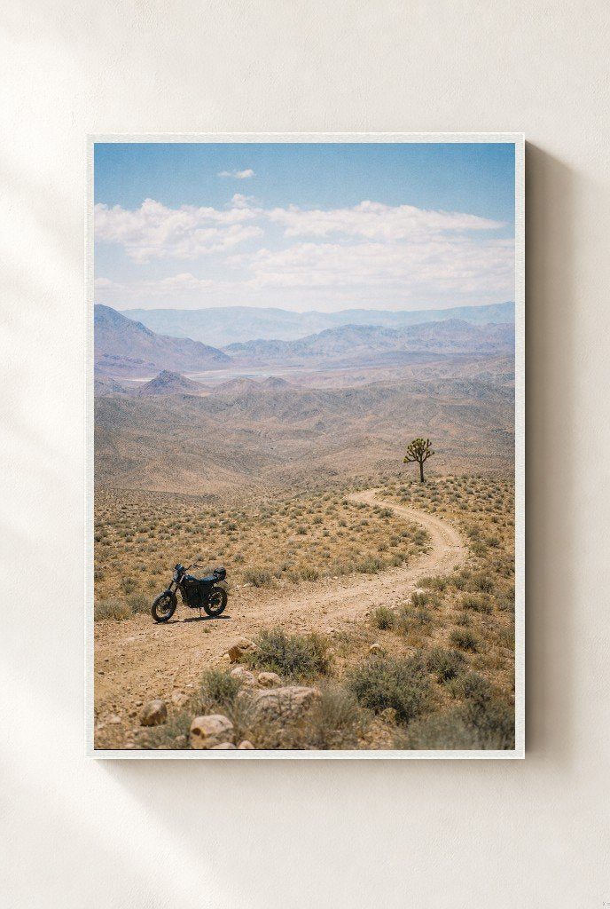 Where the Road Quits, framed, white
