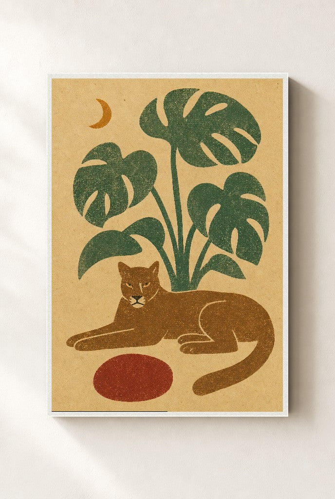 The Panther Doesn't Chase, framed close-up, white