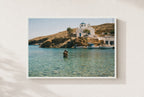 Aegean Whitewash, framed, white