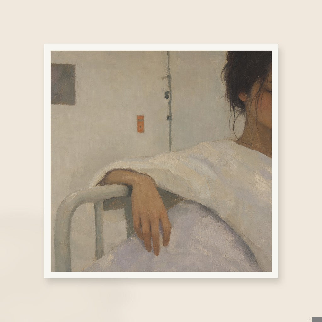 The Quiet Floor, framed close-up, white