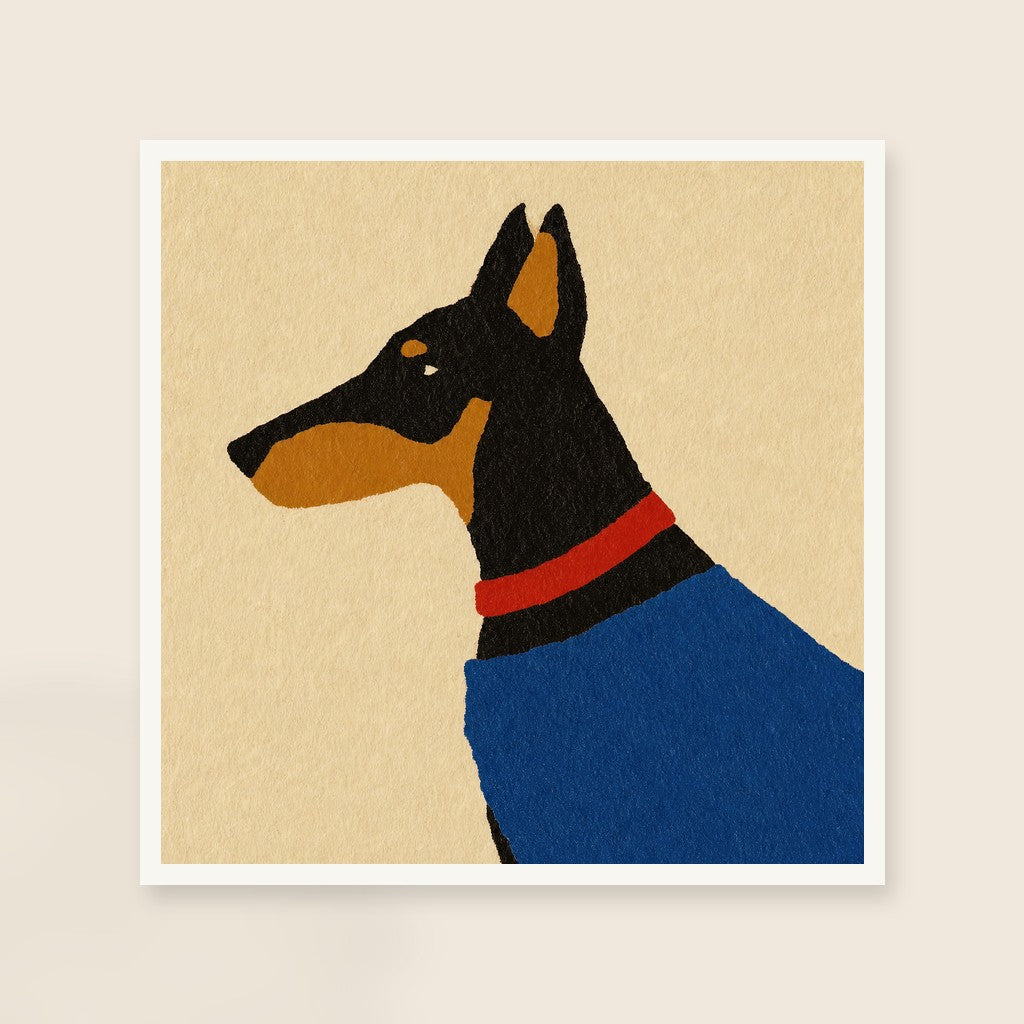 House Dog, Oxblood, framed close-up, white