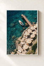Dock Service, framed, white