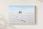 Salt Flat Solitaire, framed, white