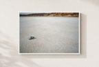 Alone on the Flats, framed, white