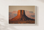 Red Mesa Hour, framed, white