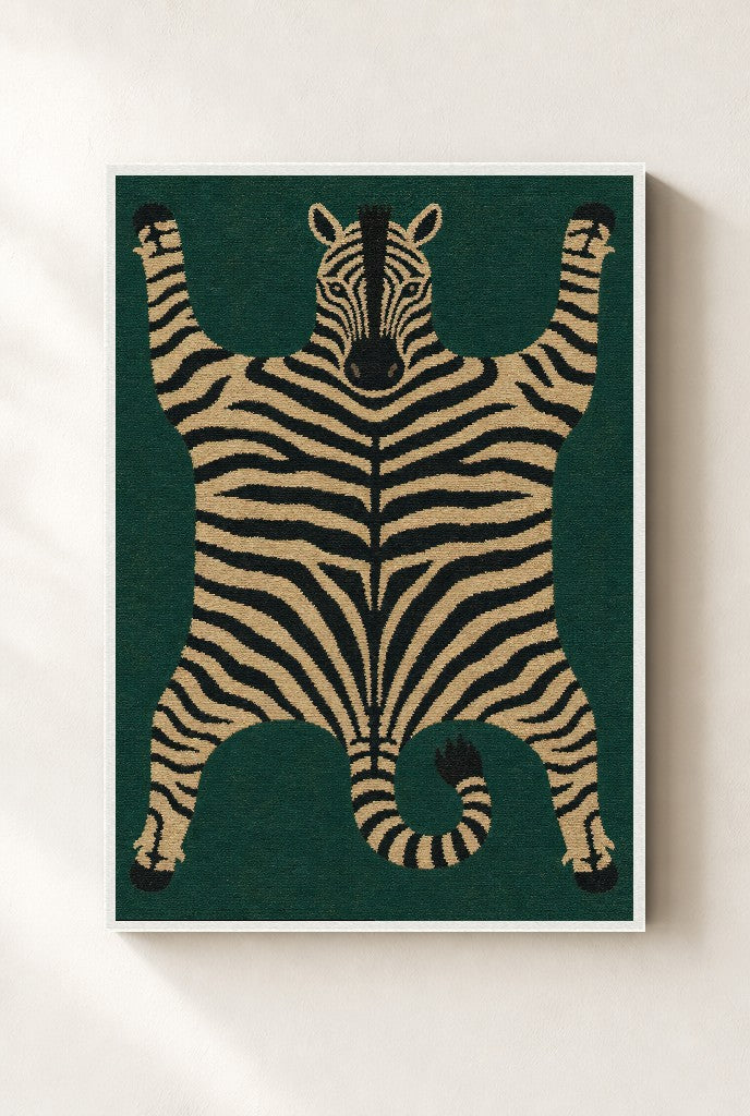 Tiger Skin, Faux Obviously, framed close-up, white