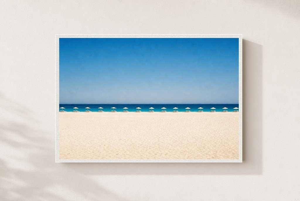 Parasol Mirage, framed, white