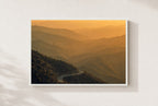 Ridgeline Haze, framed, white