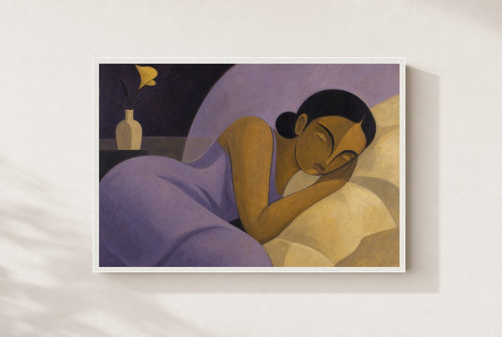 Calla Lily Sleep, framed close-up, white