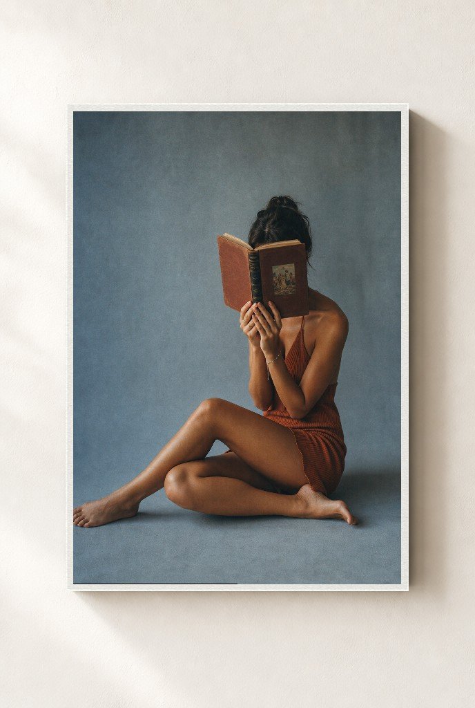 Hold the Page, framed, white