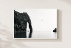 Sea Arch, One Bird, framed, white