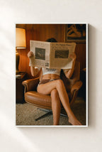Front Page, Bare Feet, framed, white