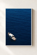Sail Past the Stacks, framed, white