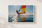 Catch the Wind, framed, white