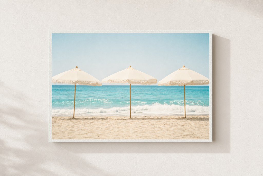 Three Shades of Shade, framed, white