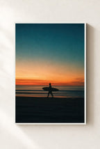 Board at Dusk, framed, white