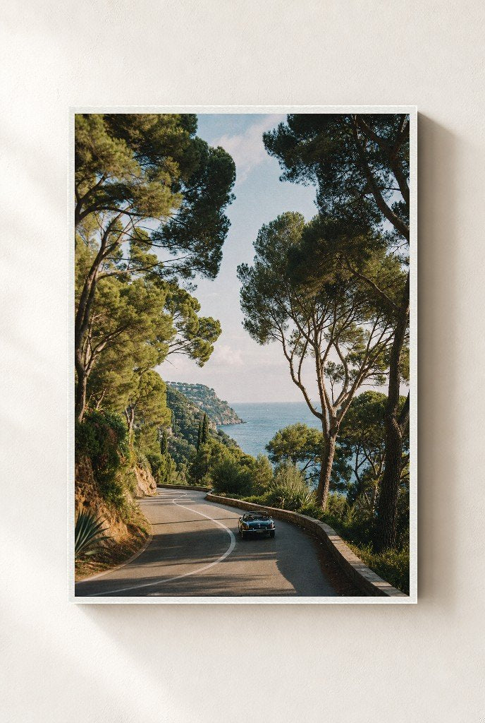 The Coast Road, framed, white