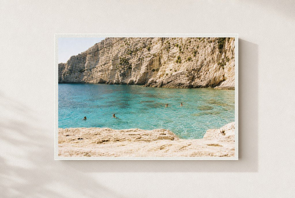 The Hidden Cove, framed, white