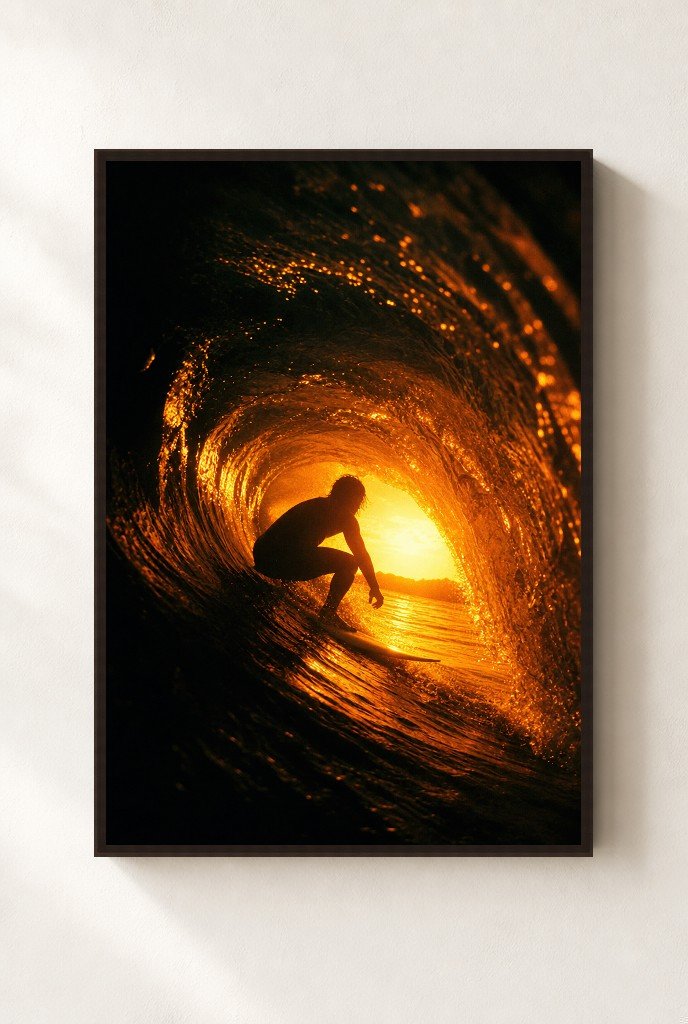 Inside the Gold, framed, walnut