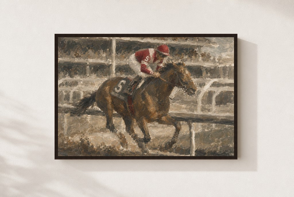 Into the Turn, framed close-up, walnut