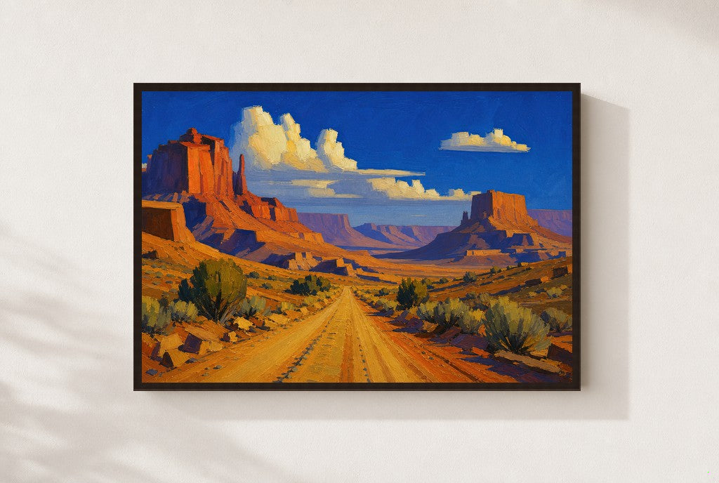Long Way to Anywhere, framed close-up, walnut