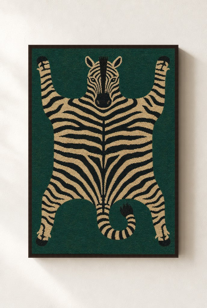 Tiger Skin, Faux Obviously, framed close-up, walnut