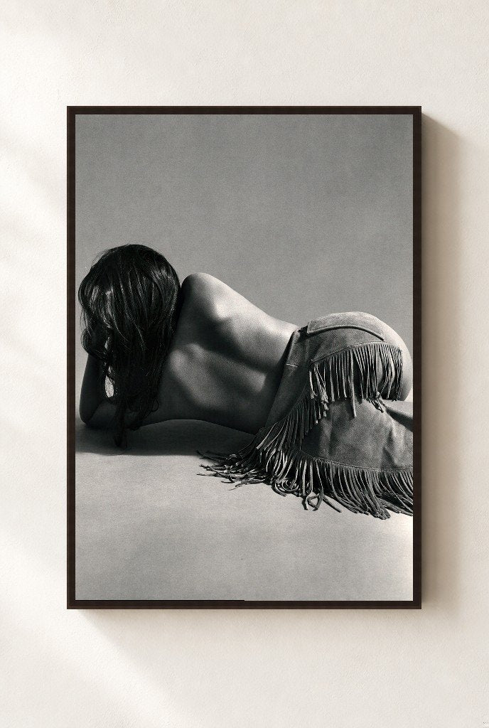 Fringe and Shadow, framed, walnut