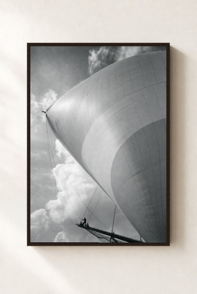 Full Sail, framed, walnut