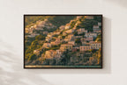 Stacked on the Cliff, framed, walnut
