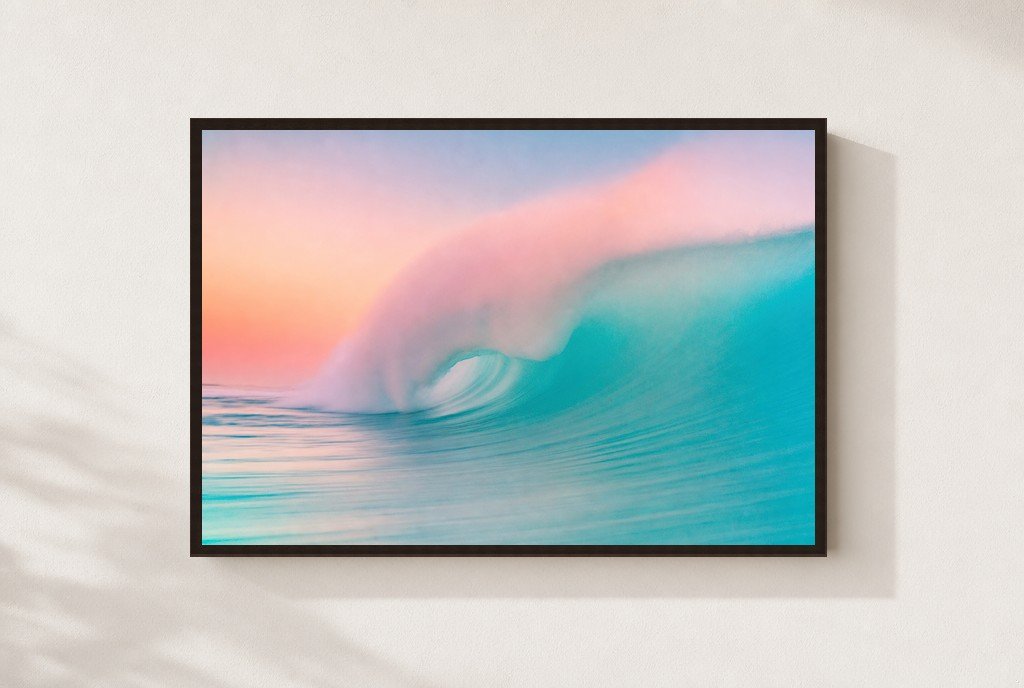 Cotton Candy Barrel, framed, walnut