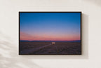 Last Light, No Plans, framed, walnut
