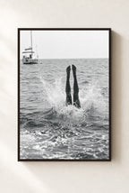 Off the Boat, framed, walnut