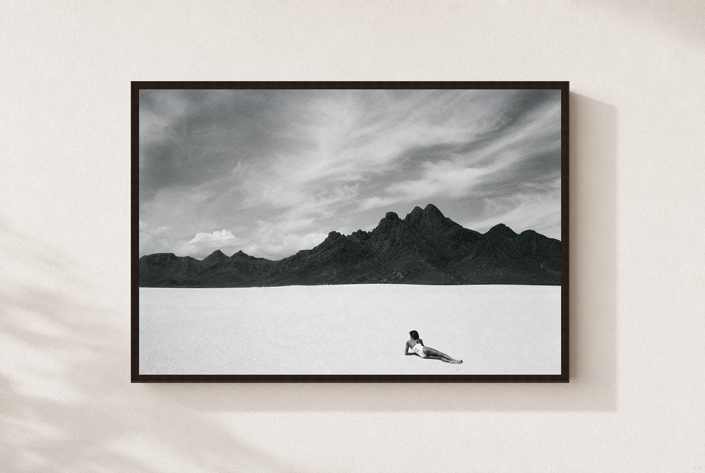 Sleeping Islands, framed, walnut
