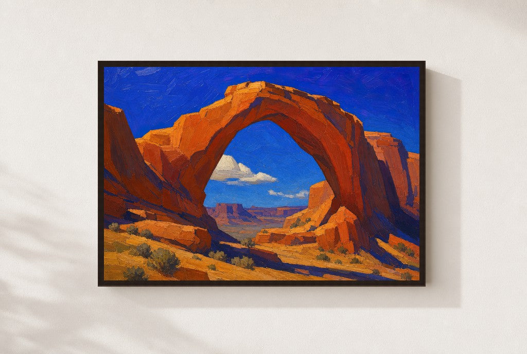 Through the Arch, framed close-up, walnut