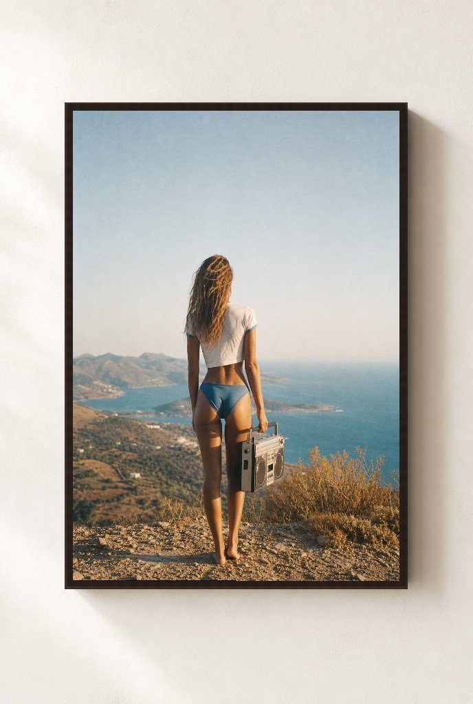 Volume Up, Hilltop, framed, walnut
