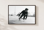 Skate, Tower Behind You, framed, walnut