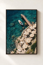 Dock Service, framed, walnut