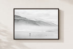 Fog Walker, framed, walnut