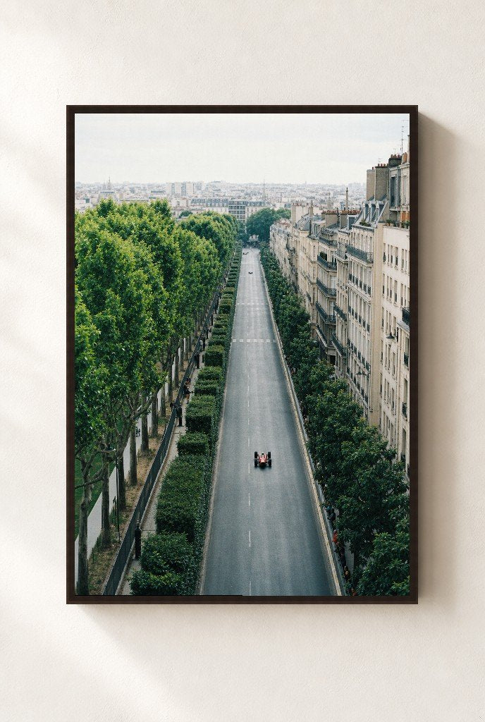 Boulevard of One, framed, walnut